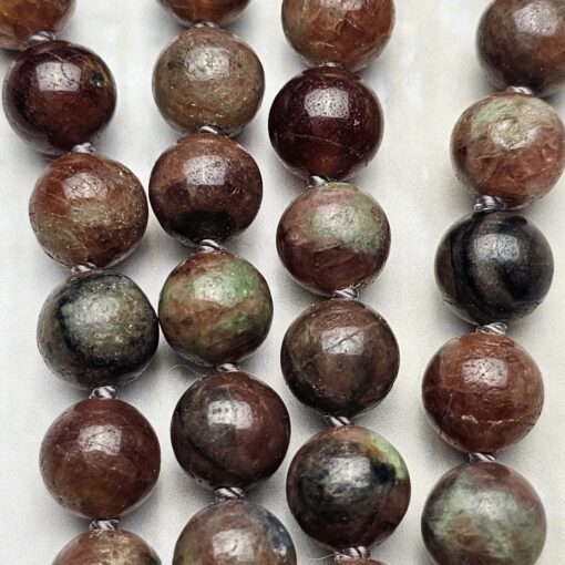 Granat („Kashgar-Granat“) -Mala mit Edelstahlanhänger – Bild 10
