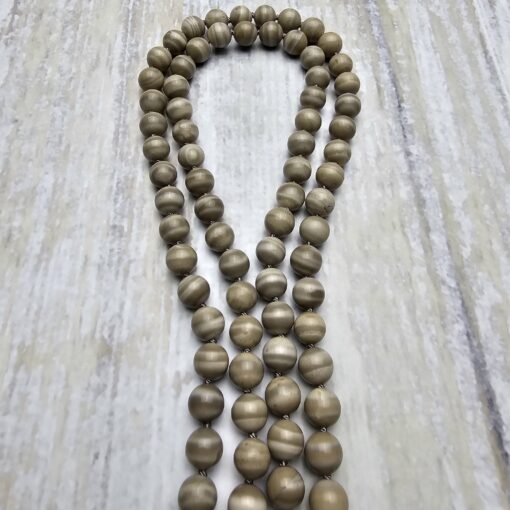 Flint (Feuerstein) -Mala (1) mit Flint-Donut und Armband – Bild 13