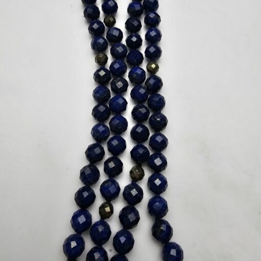 Lapislazuli-Pyrit-Mala, facettiert, mit Lapislazuli-Anhänger und Armband – Bild 12