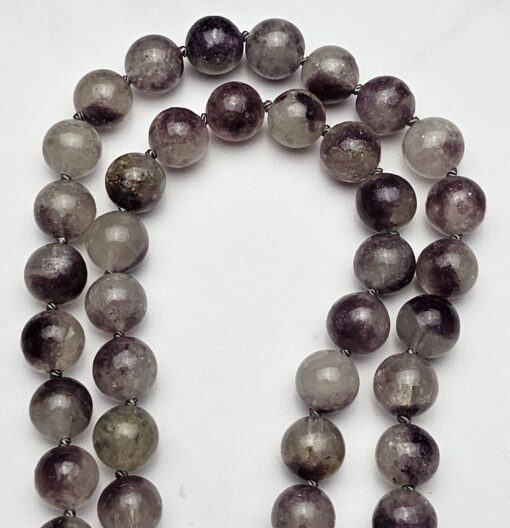 Lepidolith-in-Quarz-Mala mit Lepidolith-Donut – Bild 11