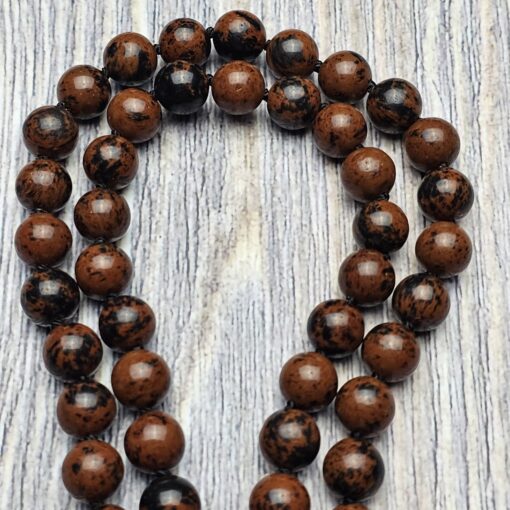 Obsidian („Mahagoni-Obsidian“) -Mala (1) mit „Mahagoni-Obsidian“-Donut – Bild 11