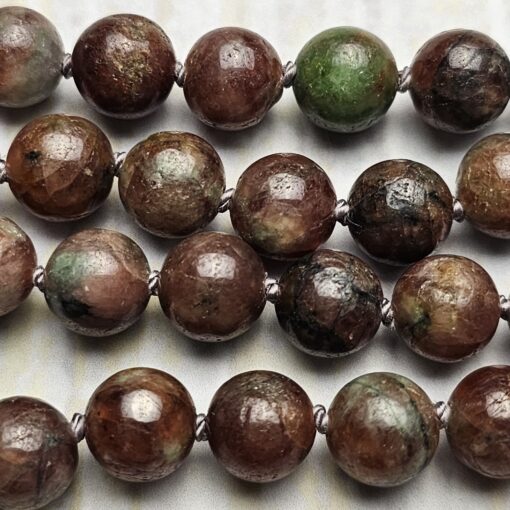 Granat („Kashgar-Granat“) -Mala mit Edelstahlanhänger – Bild 14