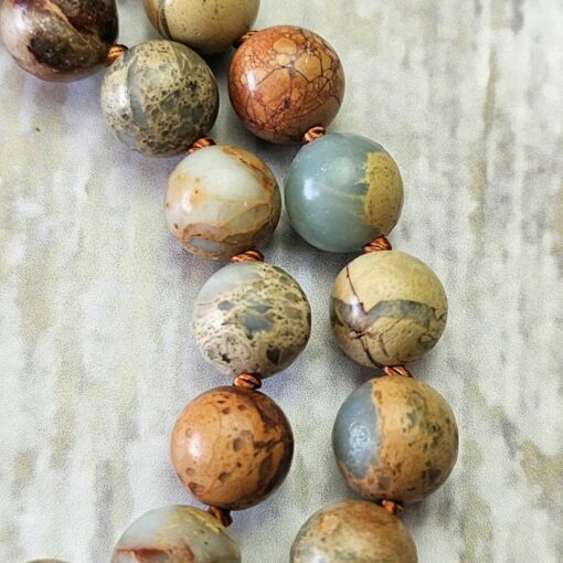 Jaspis („Shoushan Jaspis") -Mala mit Seidenquaste – Bild 13