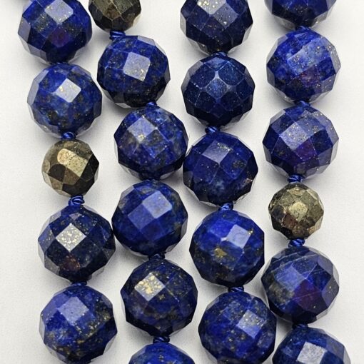 Lapislazuli-Pyrit-Mala, facettiert, mit Lapislazuli-Anhänger und Armband – Bild 13