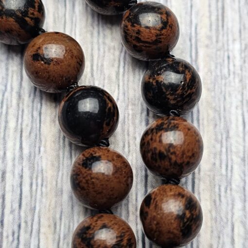 Obsidian („Mahagoni-Obsidian“) -Mala (1) mit „Mahagoni-Obsidian“-Donut – Bild 13