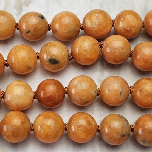 Calcit (orangefarben) -Kupfer-Mala mit orangefarbenem Aventurinquarz-Donut – Bild 14