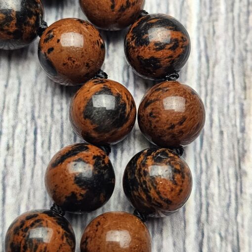 Obsidian („Mahagoni-Obsidian“) -Mala (1) mit „Mahagoni-Obsidian“-Donut – Bild 14