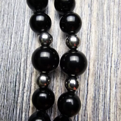 Obsidian („Mahagoni-Obsidian“) -Obsidian-Mala mit „Mahagoni-Obsidian“-Donut – Bild 14