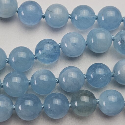 Aquamarin-Labradorit-Mala mit Aquamarin-Donut – Bild 13