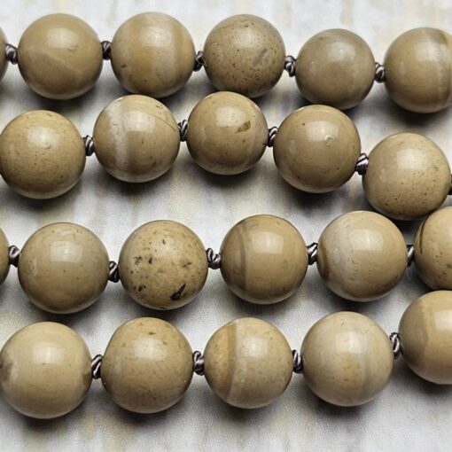 Flint (Feuerstein) -Bergkristall-Mala (1) mit großem Flint-Donut und Armband – Bild 15