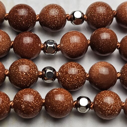 Goldfluss-Bergkristall (facettiert) -Mala (2) mit Goldfluss-Donut – Bild 16