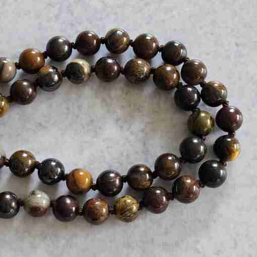 Tigereisen-Mala (1) mit Tigereisen-Anhänger (Freiform) und Armband – Bild 16