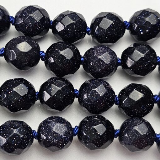 Blaufluss-Mala, facettiert, mit Blaufluss-Donut – Bild 15