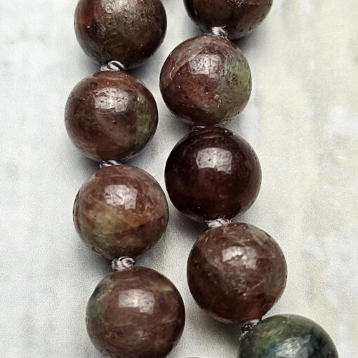 Granat („Kashgar-Granat“) -Mala mit Edelstahlanhänger – Bild 16