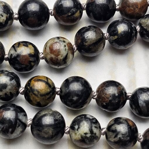 Hornblende-Mala mit Hornblende-Anhänger und Armband – Bild 17