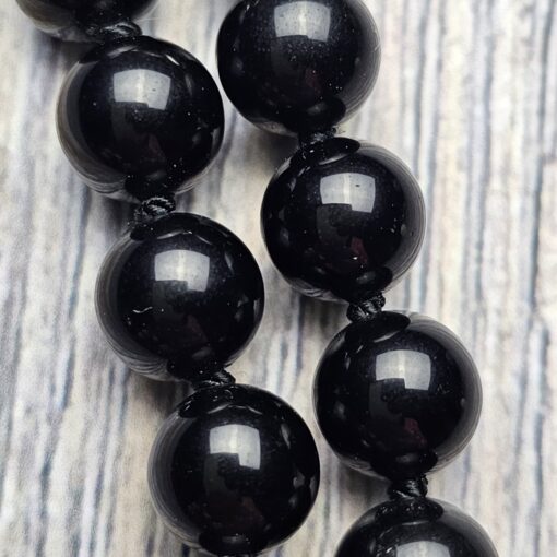 Obsidian („Mahagoni-Obsidian“) -Obsidian-Mala mit „Mahagoni-Obsidian“-Donut – Bild 17