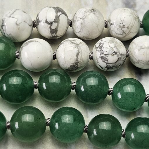 Aventurinquarz (grün) -Magnesit-Mala mit grünem Aventurinquarz-Anhänger und Armband – Bild 18
