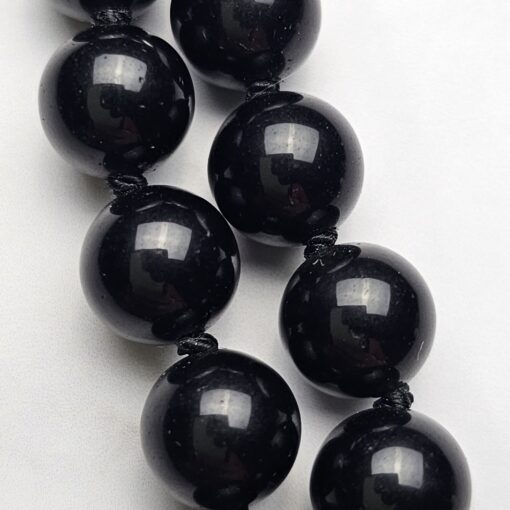 Obsidian („Schneeflocken-Obsidian“) -Obsidian-Mala mit „Schneeflocken-Obsidian“-Donut – Bild 18
