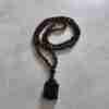 Obsidian („Mahagoni-Obsidian“) -Mala mit Obsidian-Anhänger (Buddha-Kopf)