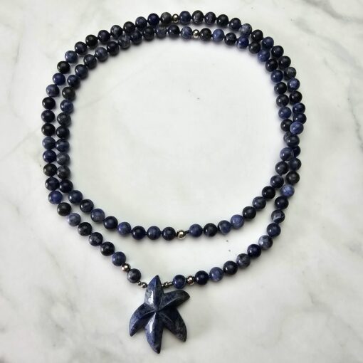 Sodalith-Mala (2) mit Sodalith-Seestern – Bild 3