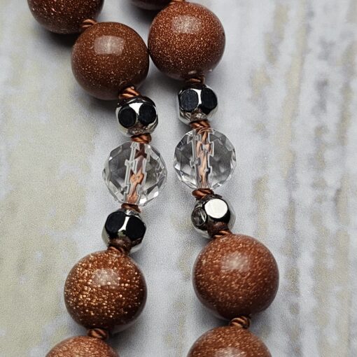 Goldfluss-Bergkristall (facettiert) -Mala (2) mit Goldfluss-Donut – Bild 19