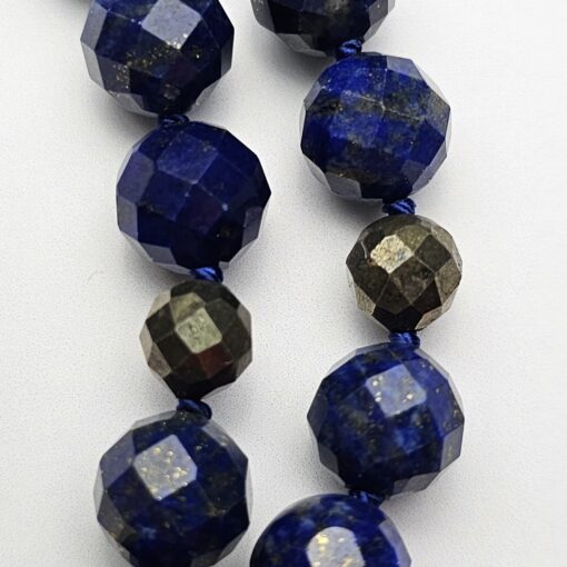 Lapislazuli-Pyrit-Mala, facettiert, mit Lapislazuli-Anhänger und Armband – Bild 19