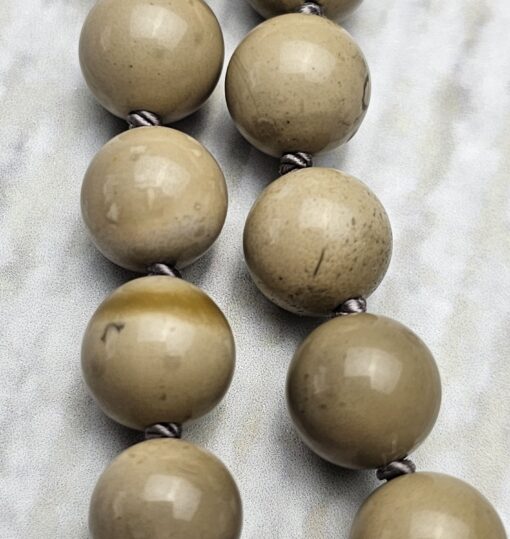 Flint (Feuerstein) -Bergkristall-Mala (1) mit großem Flint-Donut und Armband – Bild 20