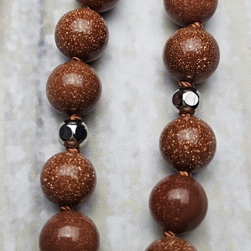 Goldfluss-Bergkristall (facettiert) -Mala (2) mit Goldfluss-Donut – Bild 20