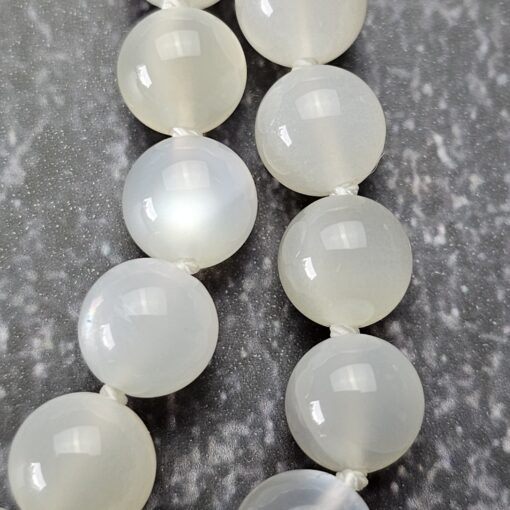 Mondstein-Mala, weiß, mit weißem Mondstein-Anhänger und Armband – Bild 20