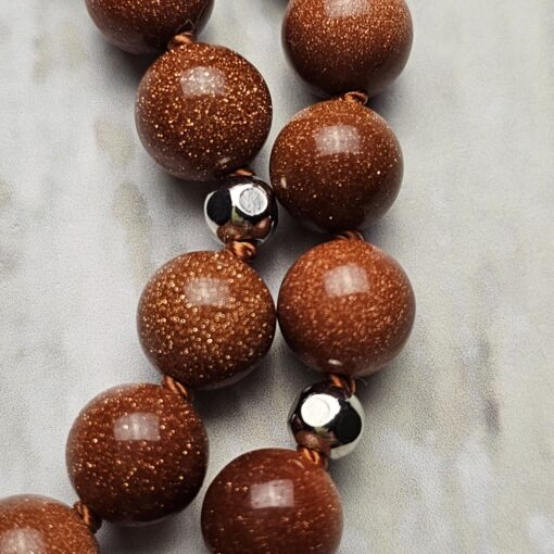 Goldfluss-Bergkristall (facettiert) -Mala (2) mit Goldfluss-Donut – Bild 21