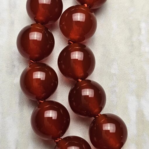 Rote Onyx/Achat-Mala mit Edelstahlanhänger und zwei Armbändern – Bild 21