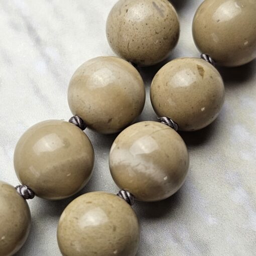 Flint (Feuerstein) -Bergkristall-Mala (1) mit großem Flint-Donut und Armband – Bild 22