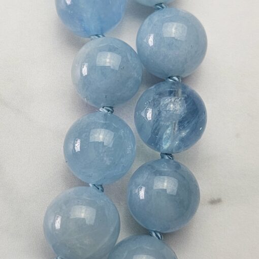 Aquamarin-Labradorit-Mala mit Aquamarin-Donut – Bild 21