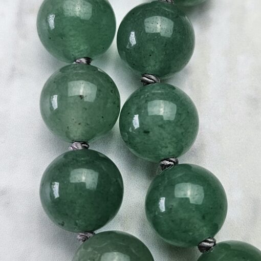 Aventurinquarz (grün) -Magnesit-Mala mit grünem Aventurinquarz-Anhänger und Armband – Bild 23