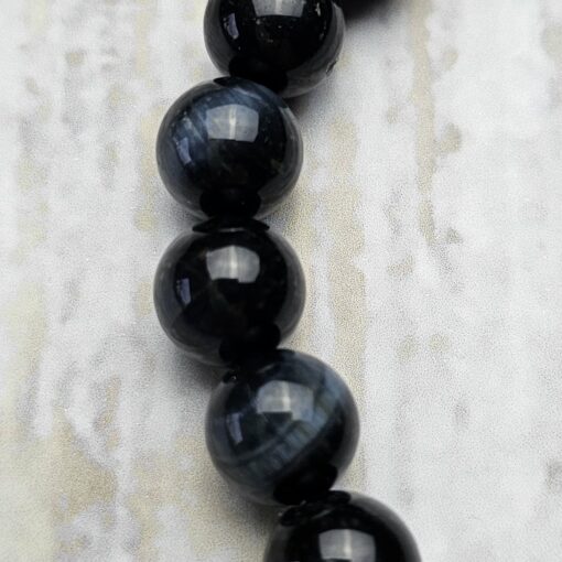 Falkenaugen-Pyrit-Mala mit Falkenaugen-Donut und Armband – Bild 25