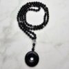 Blaufluss-Mala, facettiert, mit Blaufluss-Donut