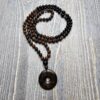 Obsidian („Mahagoni-Obsidian“) -Obsidian-Mala mit „Mahagoni-Obsidian“-Donut