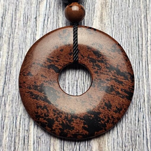 Obsidian („Mahagoni-Obsidian“) -Mala (1) mit „Mahagoni-Obsidian“-Donut – Bild 7