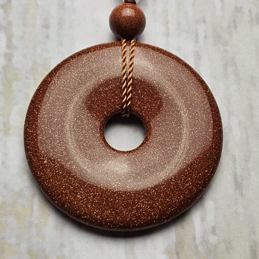 Goldfluss-Bergkristall (facettiert) -Mala (2) mit Goldfluss-Donut – Bild 8