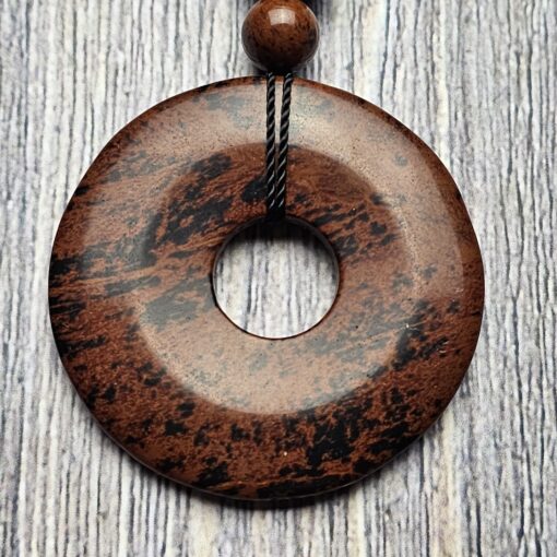 Obsidian („Mahagoni-Obsidian“) -Mala (1) mit „Mahagoni-Obsidian“-Donut – Bild 8