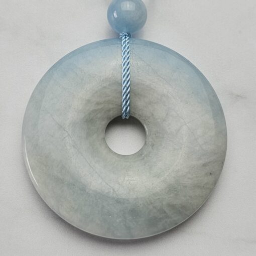 Aquamarin-Labradorit-Mala mit Aquamarin-Donut – Bild 7