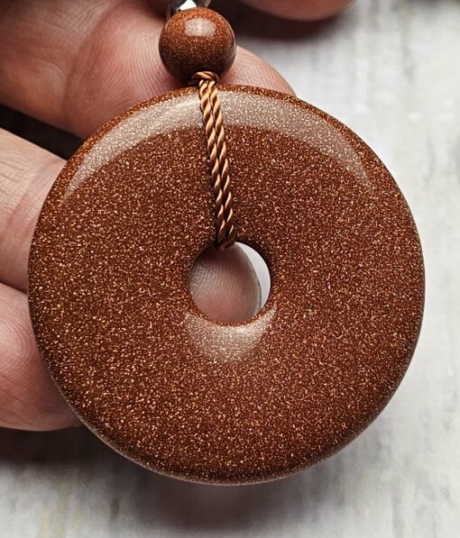 Goldfluss-Bergkristall (facettiert) -Mala (2) mit Goldfluss-Donut – Bild 9
