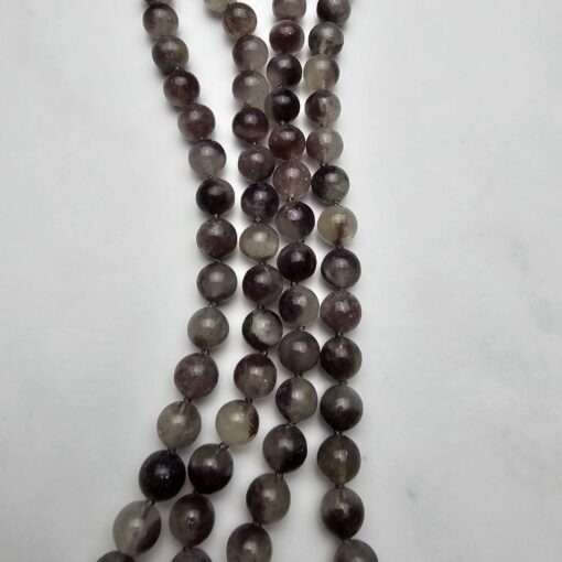 Lepidolith-in-Quarz-Mala mit Lepidolith-Donut – Bild 9