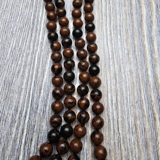 Obsidian („Mahagoni-Obsidian“) -Mala (1) mit „Mahagoni-Obsidian“-Donut – Bild 9