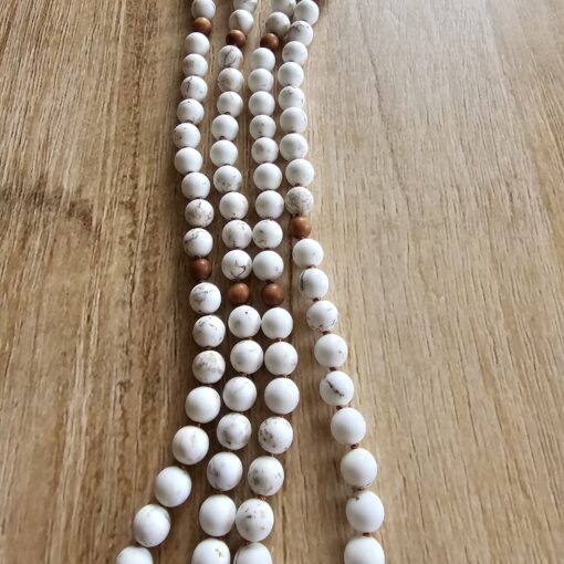 Magnesit (matt) -Sandelholz-Mala mit Seidenquaste – Bild 8