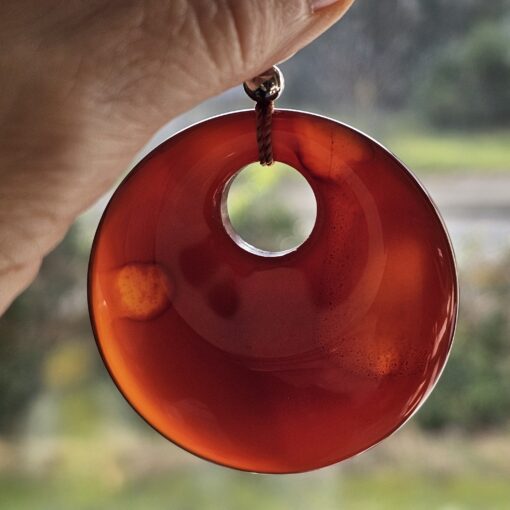 Karneol-Mala (1) mit großem Karneol-Donut – Bild 8