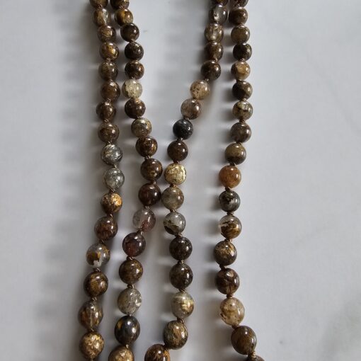 Bronzit-Mala (3) mit Messinganhänger – Bild 8