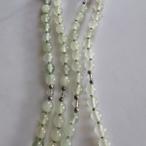Serpentin-Bergkristall-Mala mit Serpentin-Anhänger – Bild 9