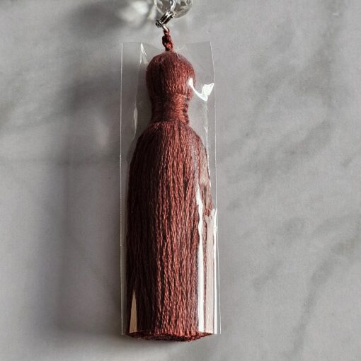 Achat ("Botswana Achat") -Mala mit Baumwollquaste und Armband – Bild 9