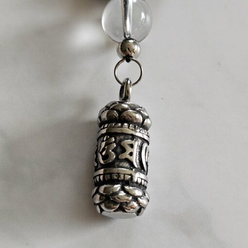 Gabbro-Mala mit Edelstahlanhänger und Armband – Bild 9
